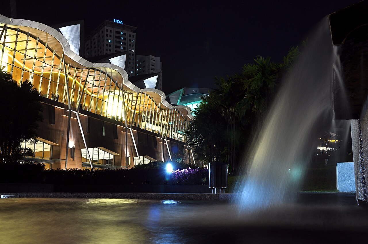 Kuala Lumpur Convention Centre illuminated at night